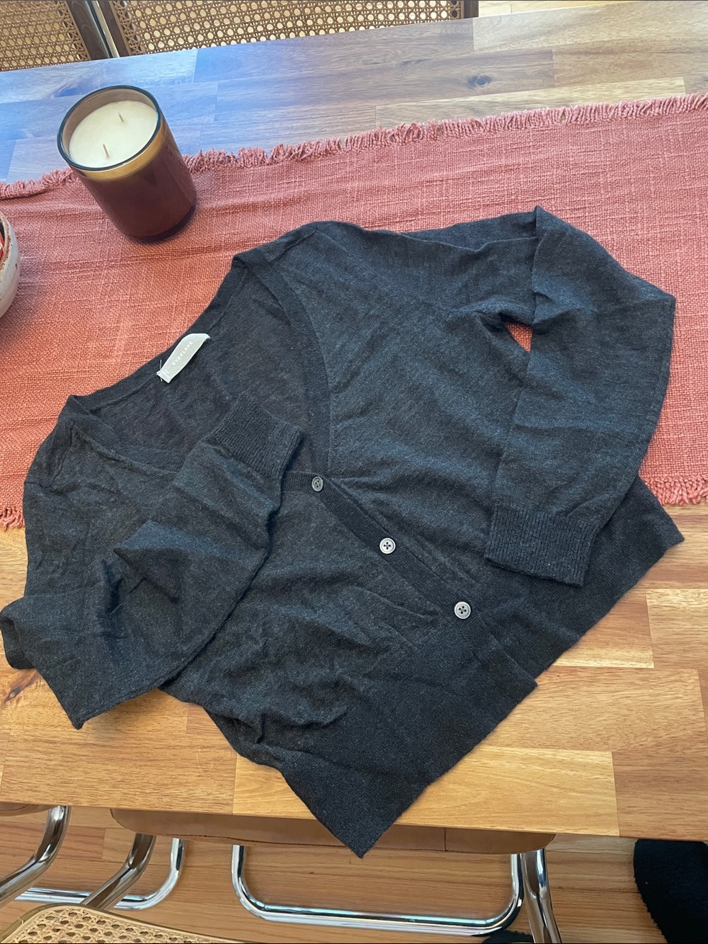 Everlane Cropped Cardigan Grey Size M
